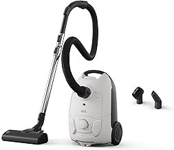 AEG Clean 5000 Vacuum Cleaner with Bag, High Suction Power, 37% Recycled Plastic, AllFloor Nozzle with Click System, 2-in-1 Multifunctional Nozzle, 8.5 m Operating Radius, Washable Hygiene Filter