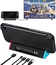 SiWiQU Portable Switch 2 TV Docking Station, 1000 Mbit RJ45 Ethernet Adapter, LAN Dock Compatible with Nintendo Switch 2 Only, Switch 2 Charging Station with 4K @ 120Hz HDMI/Type C/USB 3.0 [Not for