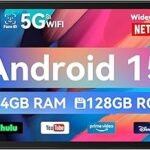 Whitedeer Tablet, 10 Inch Android Tablet with 24 GB RAM, 128 GB ROM, Octa-Core, HD IPS Touchscreen, 5000 mAh Battery, WiFi 6, Bluetooth 5.0, Dual Camera, Face ID, Google Certified, Black