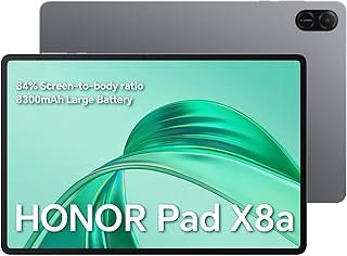 HONOR Pad X8a Tablet WiFi 11 Inch 4GB + 128GB Display 90Hz FullView Battery 8300mAh 4 Speakers Metal Body Android 14 Space Grey
