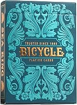 Bicycle Creative Playing Cards - Bicycle Sea King / High-Quality Design Card Game / For Collectors and Design Fans / Elegant Card Deck with Ornaments / Gift Idea, Blue