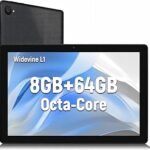 Tablet 10 Inch Android Octa-Core 8GB RAM 64GB ROM (1TB TF) 1280x800 IPS Touchscreen GMS Certified 5000mAh Tablet PC WiFi 6 Bluetooth 5.4 Widevine L1 Dual Camera