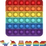 Silicone Push Pop Bubble, Sensory Fidget Toy, Anxiety Relief Finger Toy, Autism, Special Needs, Unpacking, Stress Reliever for Children and Adults