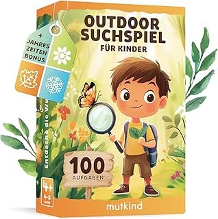 Outdoor Search Game for Children - 50 Explorer Cards [Double-Sided] I Outdoor Treasure Hunt Children I Toys & Children's Game I Games from 4, 5, 6, 7, 8 Years (Outdoor)