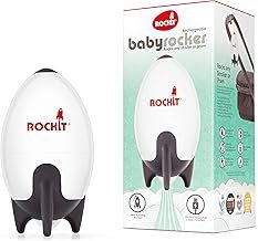 ROCKIT Swinging Pram – The Original Baby Sleeping Aid Rechargeable (USB), Infinitely Adjustable & Ultra Quiet with 60 Minute Timer – Includes Holder, Rocker Rocket Rocking Pram & Buggy