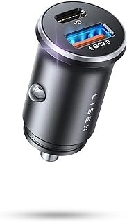 LISEN 54 W Cigarette Lighter USB C 12 V USB Adapter Car PD&QC3.0 USB Car Charger Adapter Cigarette Lighter Splitter Socket with iPhone 16 15 Pro Max iPad S24 S25 17 Air