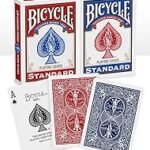 2 Packs of Playing Cards with Bike Rider Design, Single, Red and Blue