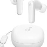 soundcore by Anker P20i Wireless Bluetooth Headphones In-Ear, 10 mm Driver, Bluetooth 5.3, Adjustable EQ, 30 Hours Playtime, IPX5 Waterproof, 2 Micros with AI, Can Be Used Individually (White)