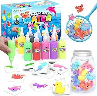 Magic Water Elf, Magic Water Gel Toy with 10 Magic Gel and 8 Shapes, Craft Set Children Crafts Girls 4-6 Years, Creative Water Beads Water Toy Gift Girls Boys 7-10 Years