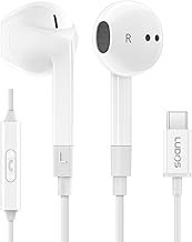 LUDOS Ferox USB C Headphones, 5 Year Warranty for iPhone 17 16 15 Pro Max Plus Air Samsung Galaxy S24 S23 Ultra S22 S21 FE S20 A53 A54, USB Type C Earphones with Microphone In-Ear with Cable for iPad