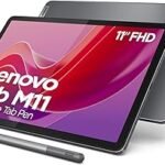 Lenovo Tab M11 Tablet | 11 Inch WUXGA Touch Display | MediaTek Helio G88 | 8GB RAM | 128GB SSD | Wi-Fi | Android 14 | Grey | Includes Tab Pen