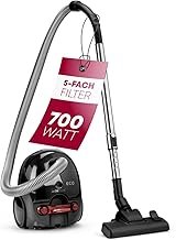 Clatronic® Vacuum Cleaner with Bag, Floor Vacuum Cleaner with Energy-Saving 700 Watt, Vacuum Cleaner with 5-Way Micro Filter System, Switchable Floor Brush and Brush/Crevice Nozzle, BS 1300 N