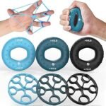 Grip Strength Trainer Set, 6 Pieces, Forearm Trainer, Hand Trainer, Finger Stretcher, Finger Grip Trainer, Grip Ring, Hand & Forearm Training