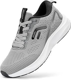 FitVille Running Shoes Men's Extra Wide Sports Shoes Breathable Trainers Outdoor Jogging Shoes Leisure Road Running Shoes Non-Slip Trainers