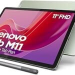 Lenovo Tab M11 Tablet | 11 Inch WUXGA Touch Display | MediaTek Helio G88 | 8GB RAM | 128GB Memory | Wi-Fi | Android 14 | Green | Includes Tab Pen