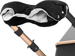 CNMTCCO Hand Warmer Pram, Windproof Pram Hand Warmer with Warm Fleece, Windproof Pram Gloves in Universal Size, Hand Warmer for Prams, Buggies, Bicycle Trailers