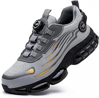 Work Shoes Safety Shoes Men Women Steel Toe Caps Anti-Smashing Lightweight Sporty Breathable Self-Locking Quick Release Fashion Protective Shoes 36-46 EU