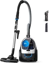 PHILIPS PowerPro Compact Vacuum Cleaner - Lightweight, Bagless, 900W Suction Power, TriActive Nozzle for Hard Floors and Carpets, Allergy H13 HEPA Filter, PowerCyclone 5 Technology (FC9332/09)