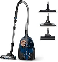 Philips PowerPro Expert Bagless Vacuum Cleaner - Compact, 900W Motor, PowerCyclone 8 Technology for Strong Suction Power, Multi-Surface Cleaning, Allergy Lock, Super Turbo Brush (FC9745/09)