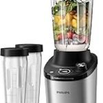 Philips 7000 Series High Performance Blender - ProBlend Ultra Technology, 1,500 W, 2L Glass Container, Quick Selection Programs for Smoothies & Soups, HomeID App, Dishwasher Safe Parts (HR3760/10)