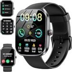 Smartwatch Women Men 1.91 Inch HD Smart Watch with Bluetooth Calls, Fitness Tracker Pedometer with 110+ Sports Modes, Sleep Monitor SpO2 Heart Rate, IP68 Waterproof Fitness Watch for Android iOS