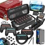 HEYSTOP Accessory Pack 25-in-1 for Nintendo Switch 2 Portable Hard Case with Improved Capacity Removable Console Case Screen Protector Made of Tempered Glass Steering Wheels for Joy-Con Controller